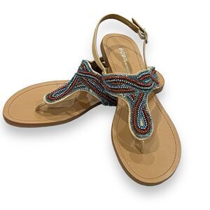 BCBGeneration Berkley Beaded Sandals, Size 9.5